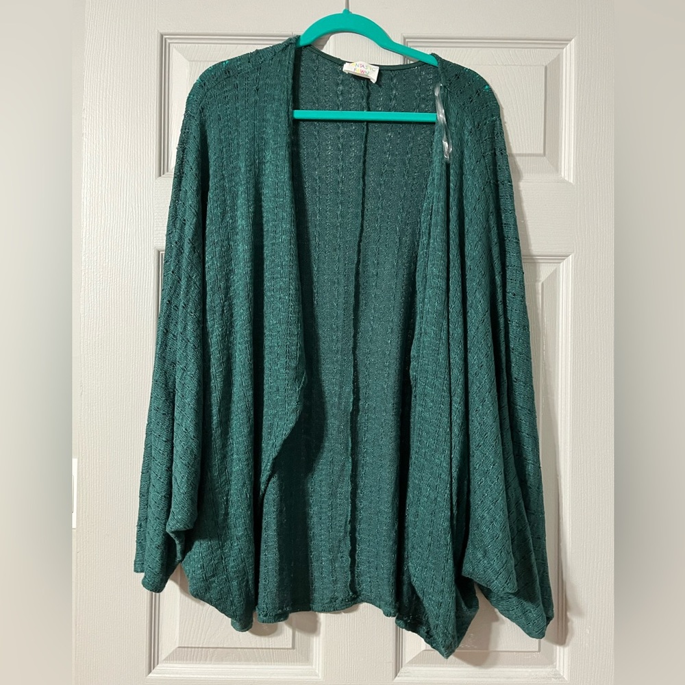 Fantastic Fawn Green Open Front Kimono Cardigan